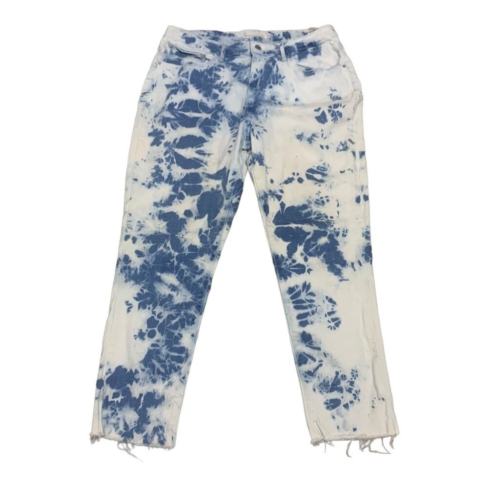 Levi's Tie Dye 721 High Rise SKinny Ankle Raw Hem sz‎ 33 - Picture 2 of 11